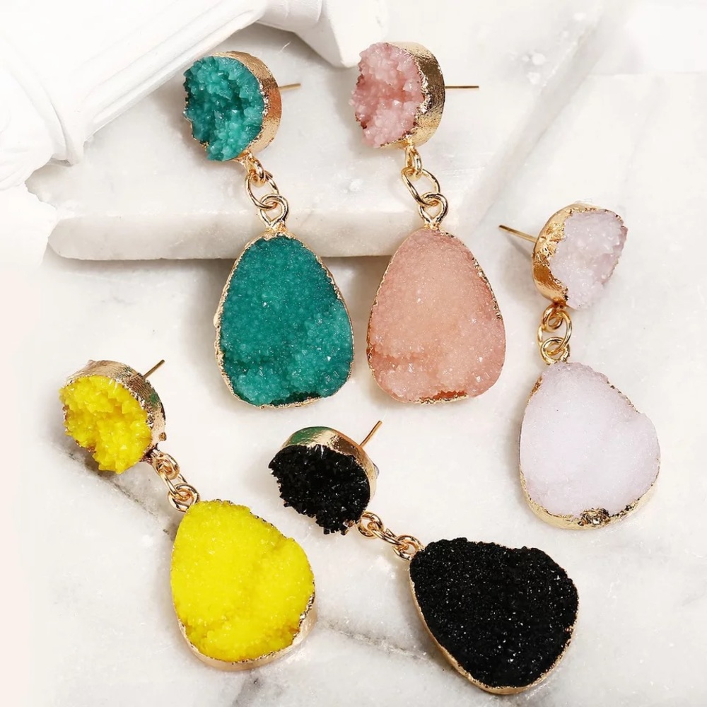 Druzy Quartz Earrings